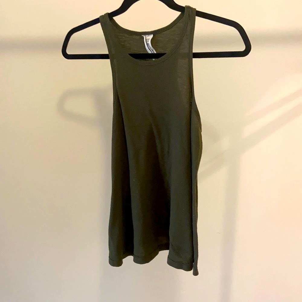 Green free people tank